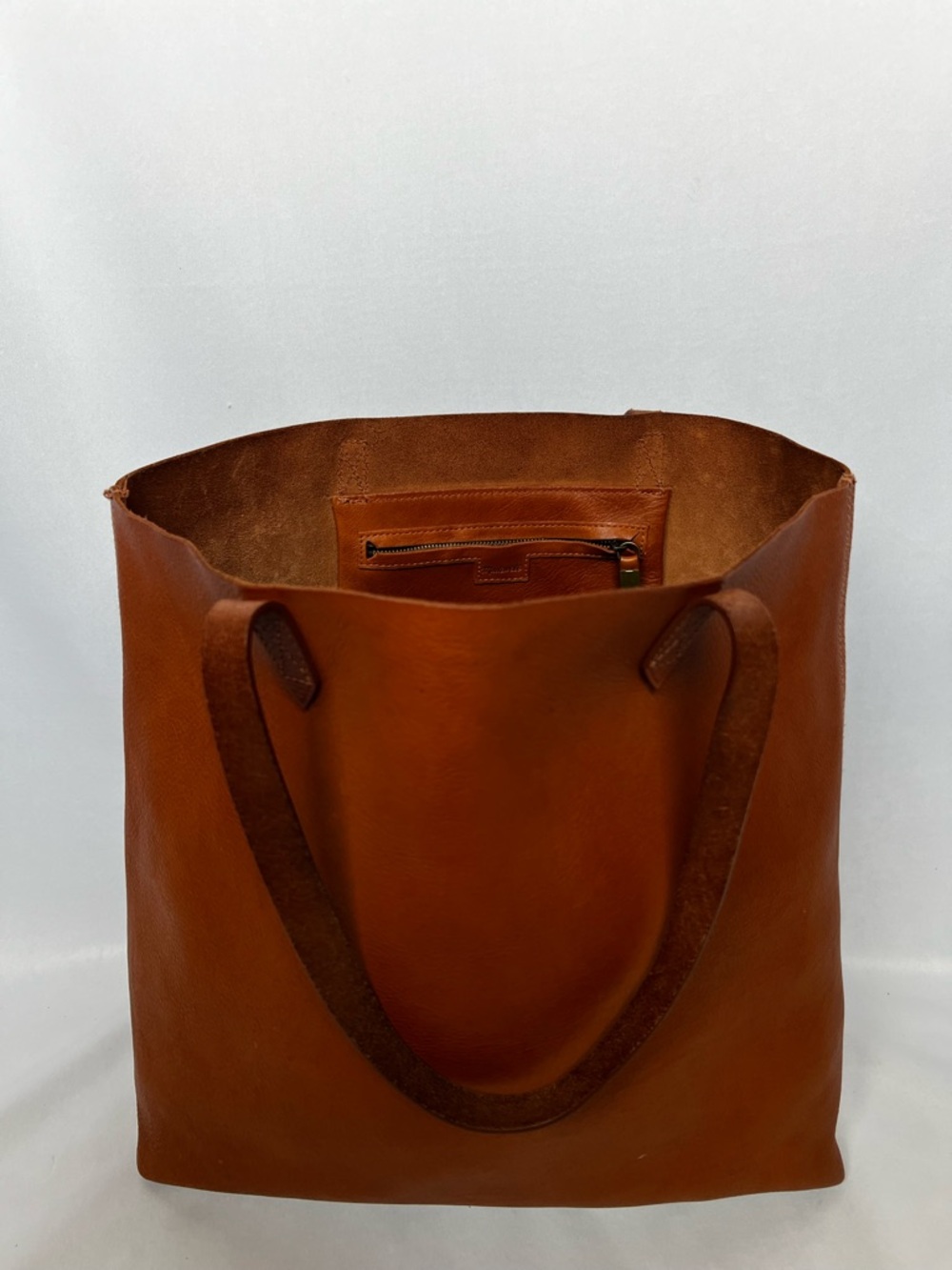 Madewell Leather Transport Tote Tan Brown Large Minimalist Shopper Bag